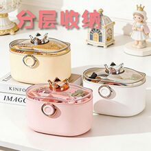 皇冠发饰箱儿童发卡可爱收纳盒手账头绳皮筋饰品化妆品桌面首饰盒