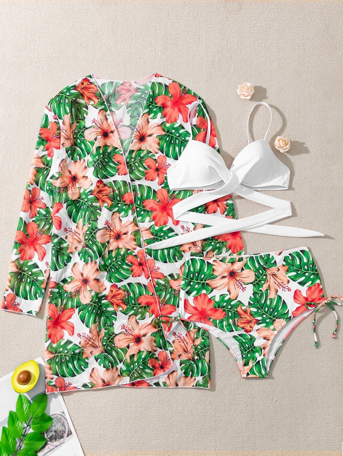 Women's Tropical Leaves Polyester Bikinis display picture 6