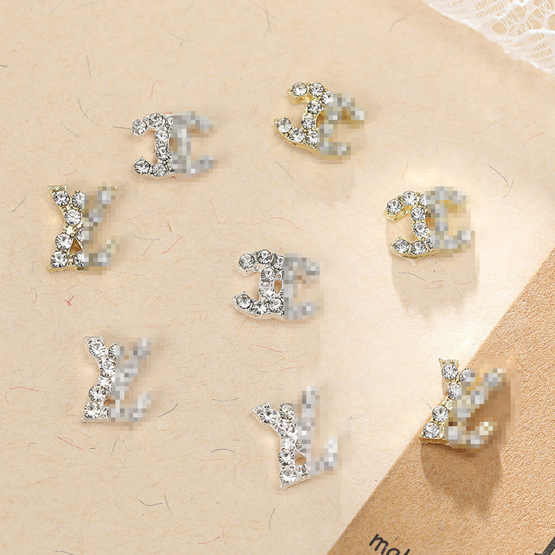 Cross-Border Three-Dimensional Full Diamond English Letter Nail Art Jewelry Super Flash Pointed Bottom Aurora Diamond Three-Dimensional Wearable Nail Nail Decoration Cross-Border Three-Dimensional Full Diamond English Letter Nail Art Jewelry Super Flash Pointed Bottom Aurora Diamond Three-Dimensional Wearable Nail Nail Decoration