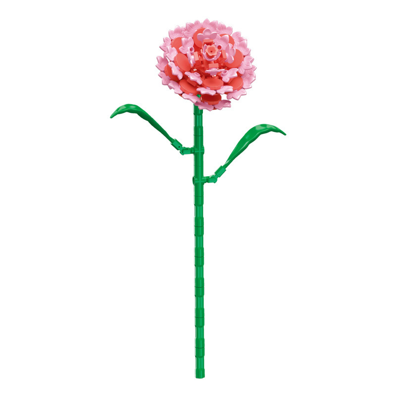 钻马积木花永生花束抱抱桶仿真花小颗粒积木DIY玩具七夕女生礼物|undefined