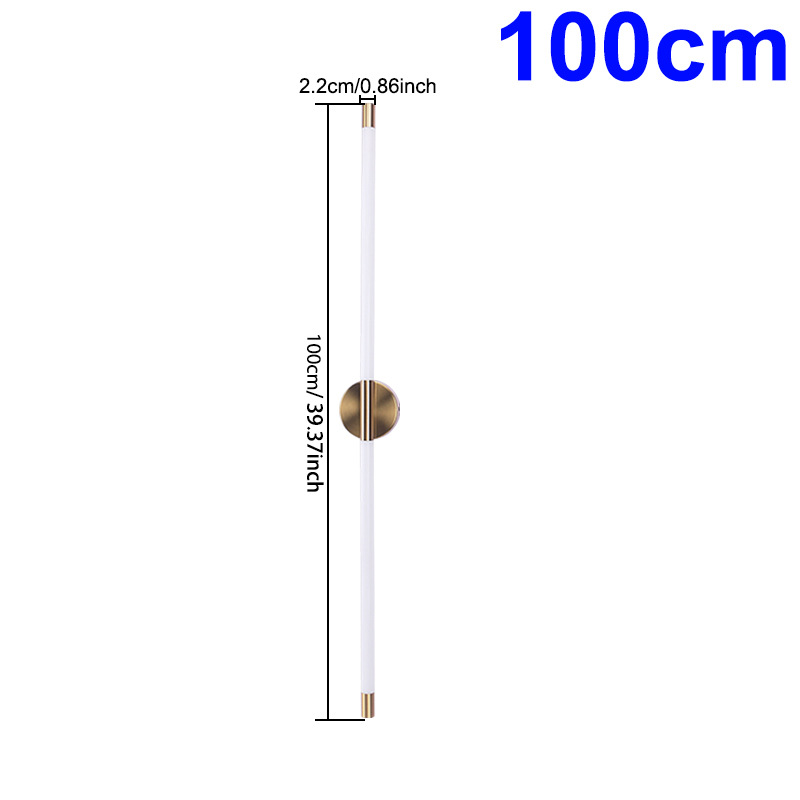 lámpara de pared empaquetado acrílico pasillo lujoso oro decoración escalera atmósfera de fondo pared pasillo larga lámpara de pared