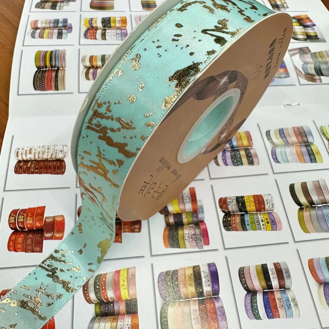 Especial 2cm bar pin mano cinta mármol textura caja de regalo embalaje decorativo cinta fábrica cinta al por mayor