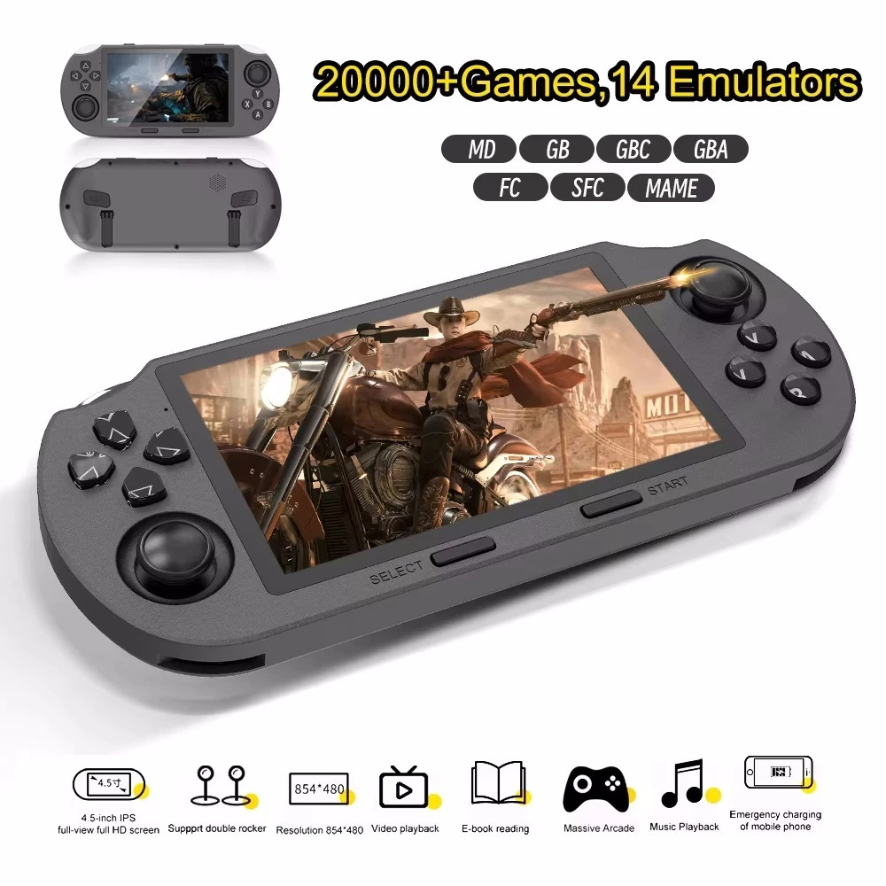 Cross-Border New Model 4.5inch Large Screen Sf3000 Dual Joystick Psp Game Console Open Source Handheld Nostalgic Handheld Game Console
