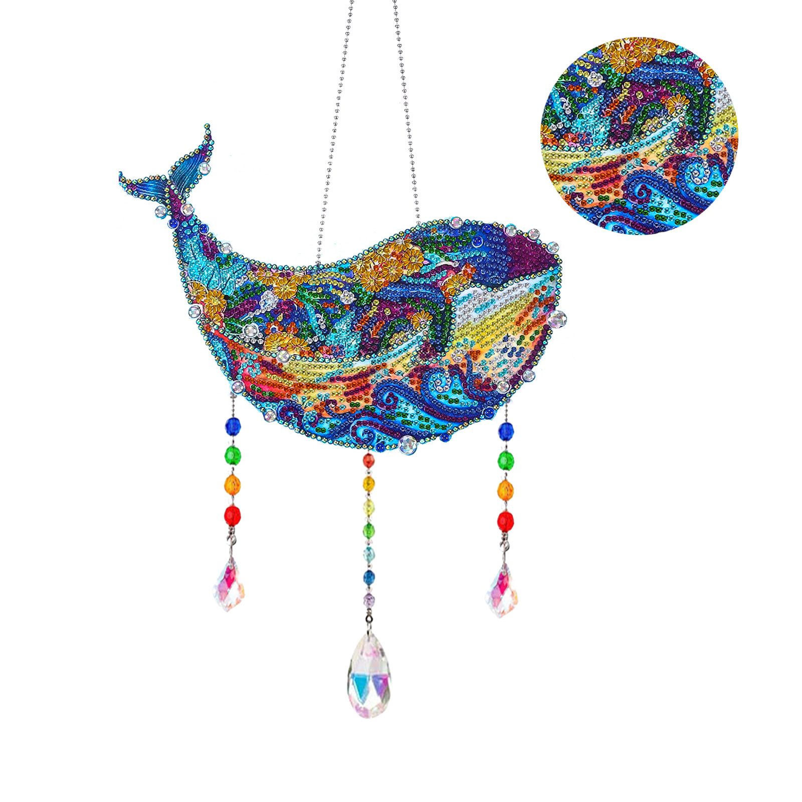 Diamante pintura Amazon transfronteriza DIY adornos de Navidad marca llena de diamantes 5d cristal mariposa diamante pintura viento carillones Decoración