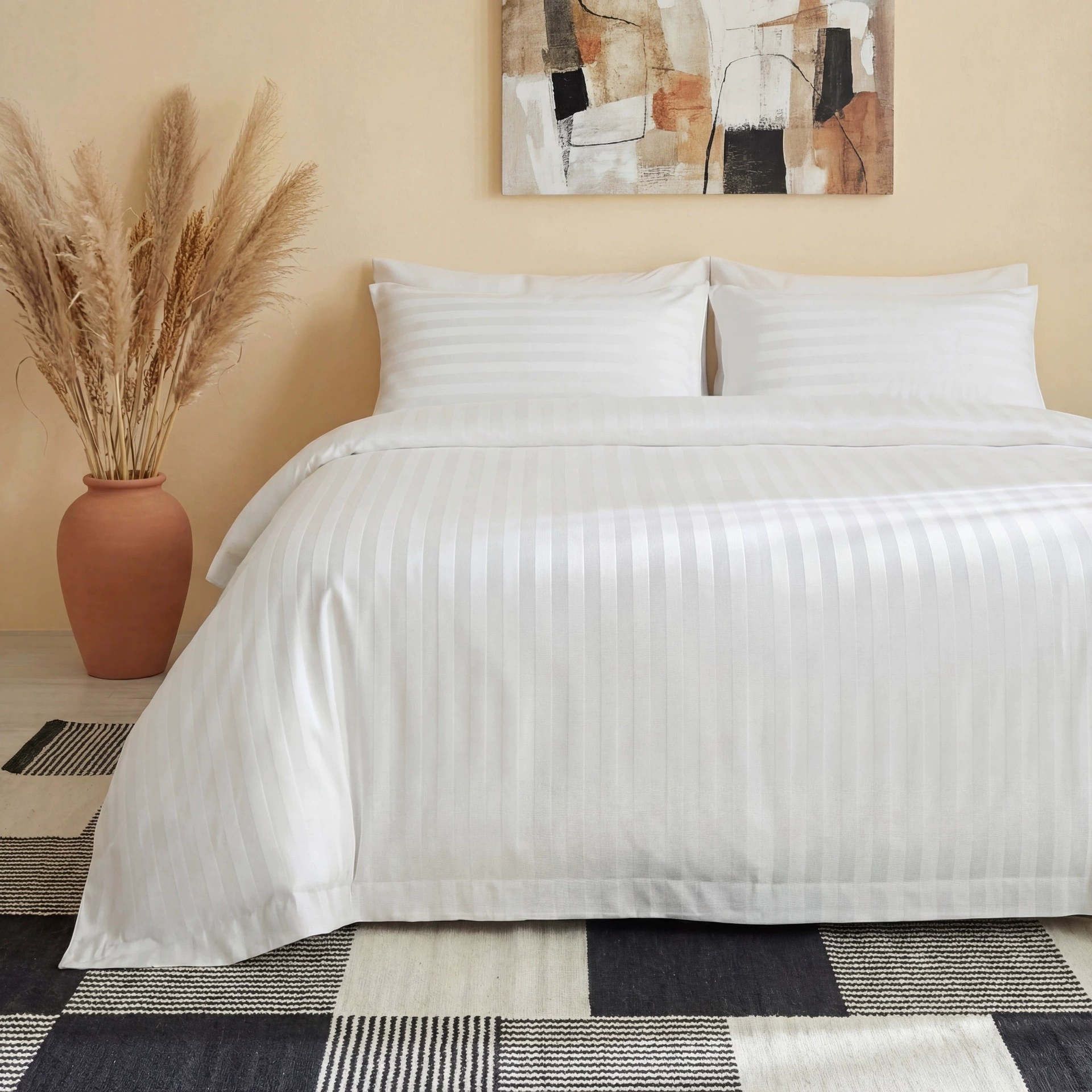 Постельный комплект из четырех предметов для гостиницы, простыни, пододеяльник, чистый хлопковый лен, хлопковый комплект из четырех предметов для гостиницы