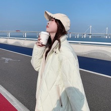 菱格短款羽绒棉衣棉服女2025年新款潮早春秋冬季外套夹棉厚棉袄子