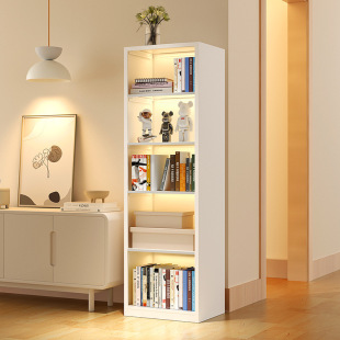 Household steel bookcase floor multi-layer bookshelf living room gap corner storage rack children's study iron storage rack