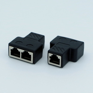 One-two adapter tap shield tee CAT6 RJ45 network tee 8P8C network cable tee manufacturer