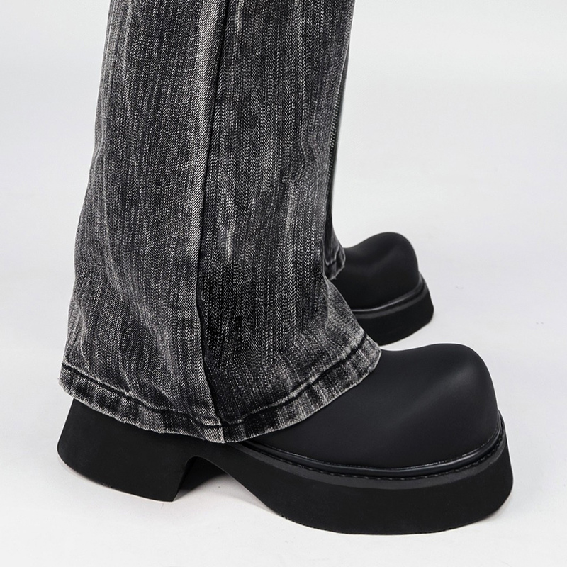 Cleanfit Derby Shoes for Men, Paris Mickey Large-Toe British Casual Leather Shoes, Thick-Soled Height-Increasing Black Matte Winter Shoes Cleanfit Derby Shoes for Men, Paris Mickey Large-Toe British Casual Leather Shoes, Thick-Soled Height-Increasing Black Matte Winter Shoes