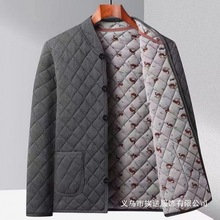 中老年男士驼绒棉袄寒服冬季加厚棉服爸爸加绒保暖棉衣立领棉批发