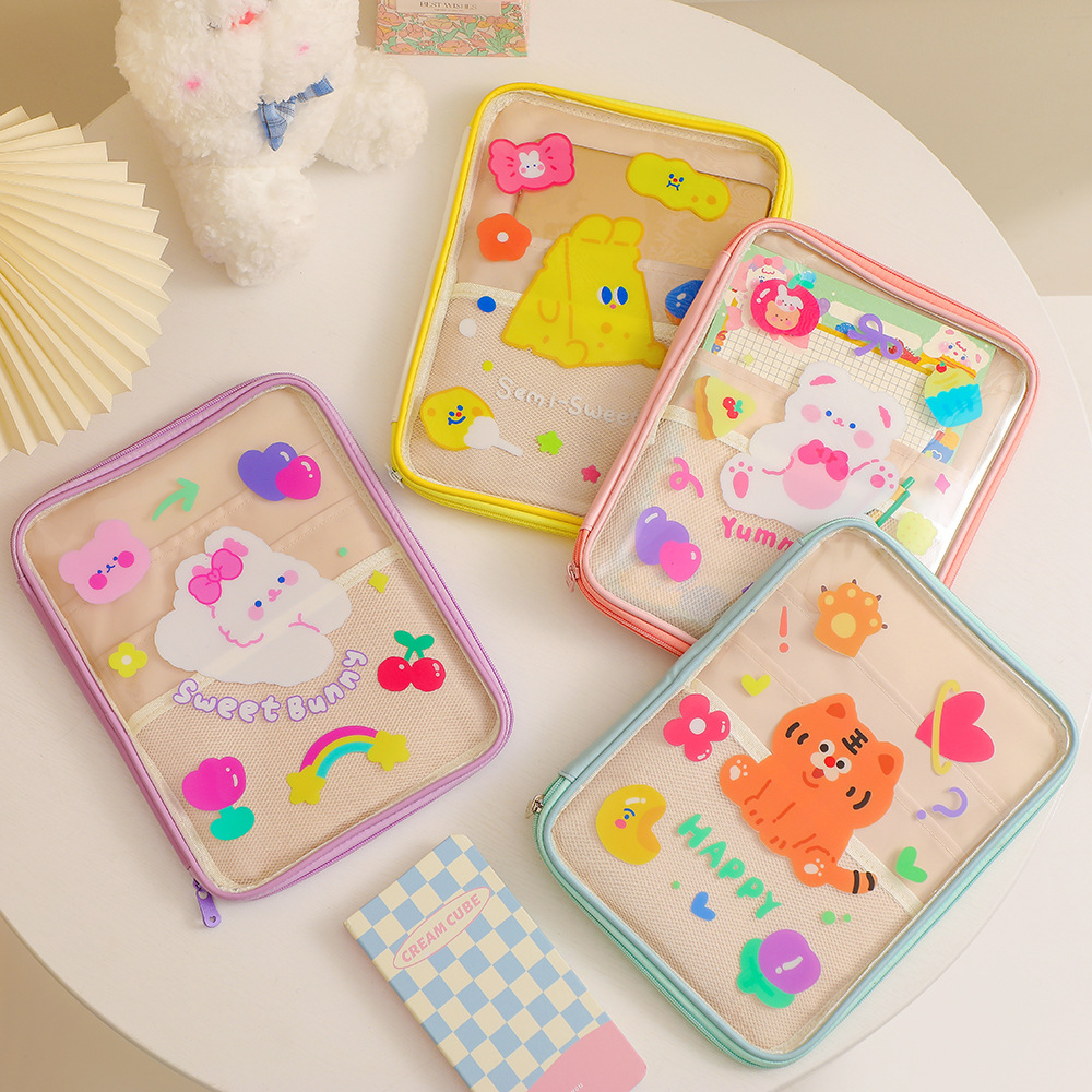 Girls Summer Cartoon Transparent Pvc 11 Inch Ipad Tablet Bag display picture 1