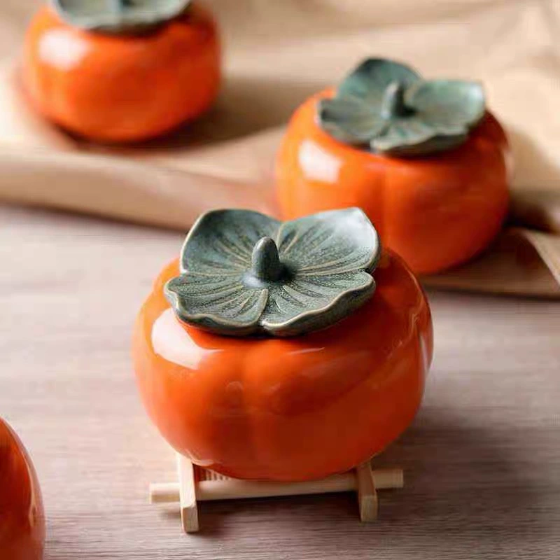 Сегмент чай persimmon (Ruyi Ceramics) — 200 мл, ручная запечатывающаяся керамическая банка