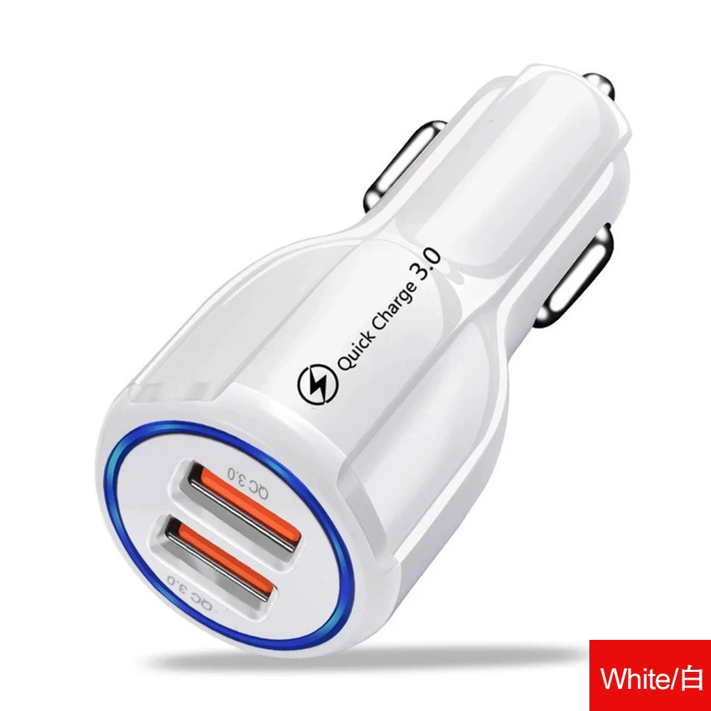 Набор 6А двойной QC3.0 двойной USB быстрый зарядка автомобильное зарядное устройство для мобильного телефона