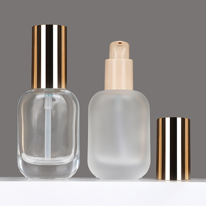 Fabricante de cinco piezas de la botella de cristal del espray de los cosméticos 120ml/100ml/40ml/50g/30g en fuente común