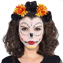 New European and American Halloween flower headbands—unique spider-themed artificial flower cosplay makeup party accessories available for wholesale