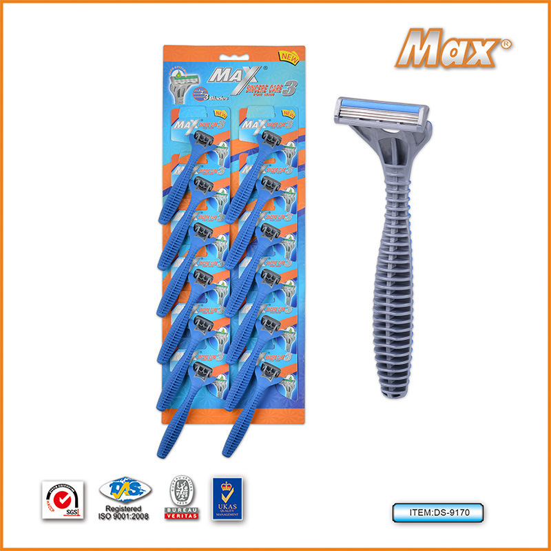 MAX Factory Direct sale disposable manual Shaver three-layer blade 12 men's razor old-fashioned razor