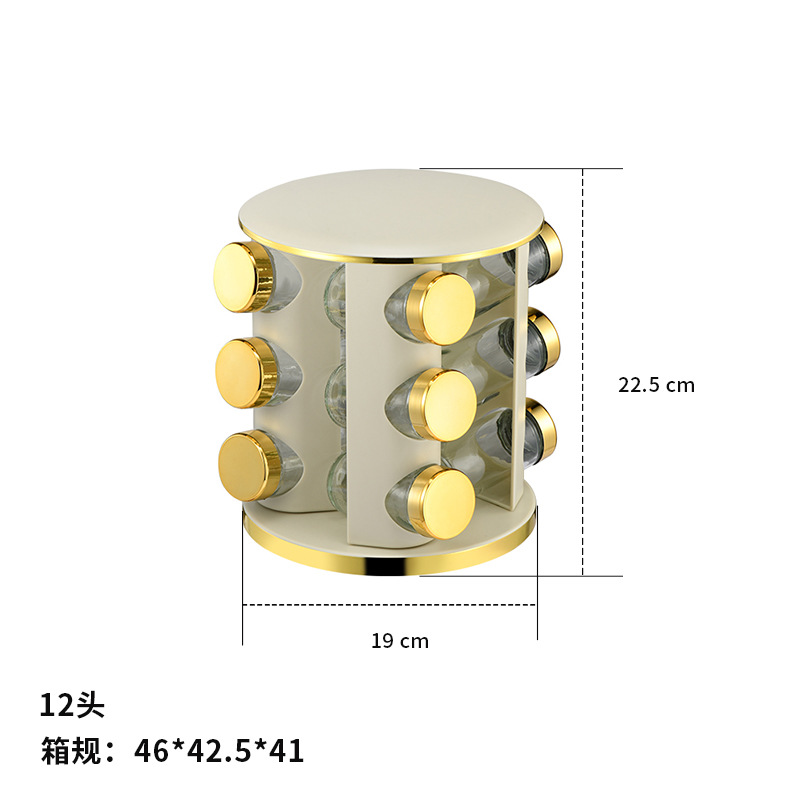 Estante de condimento redondo de Phnom Penh giratorio, suministros de cocina, frasco de condimento para el hogar, frasco de condimento de tres/cuatro/cinco filas