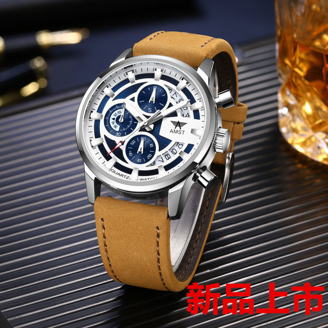 Amst New Product Outdoor Sports Small Three-Hand Quartz Watch Manufacturer Spot Luminous Waterproof Men's Watch