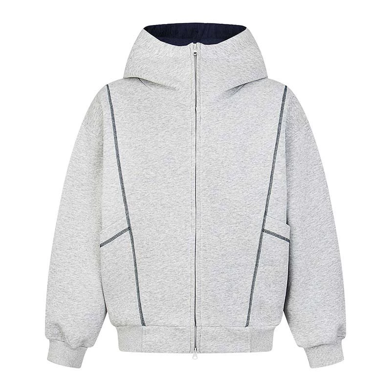 Американский ретро-буквенный вышивка с высоким воротником дизайн чувствительной формы кардиган чехол с капюшоном свитер прилив тяжелой молнии куртка