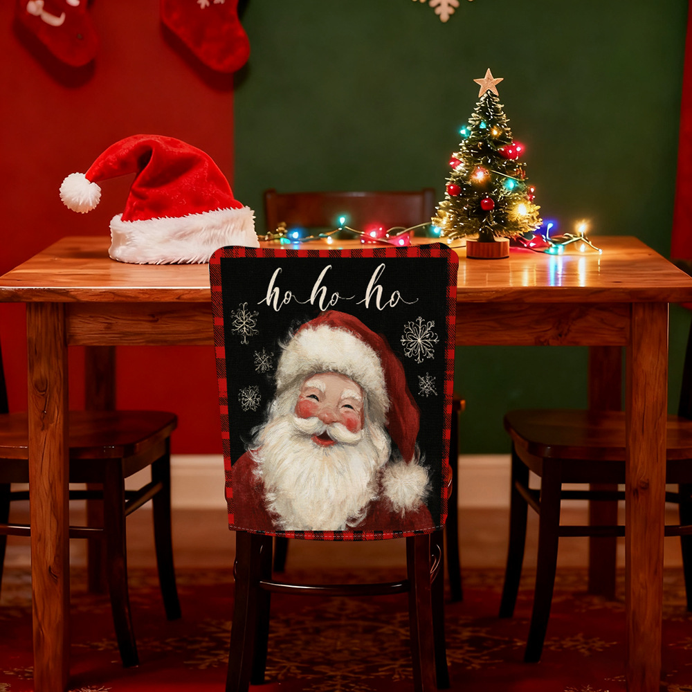 Transfronterizos para la silla de Navidad cubierta de respaldo cubierta de silla de Navidad TIMU mesa de comedor de tela asiento decoración de respaldo
