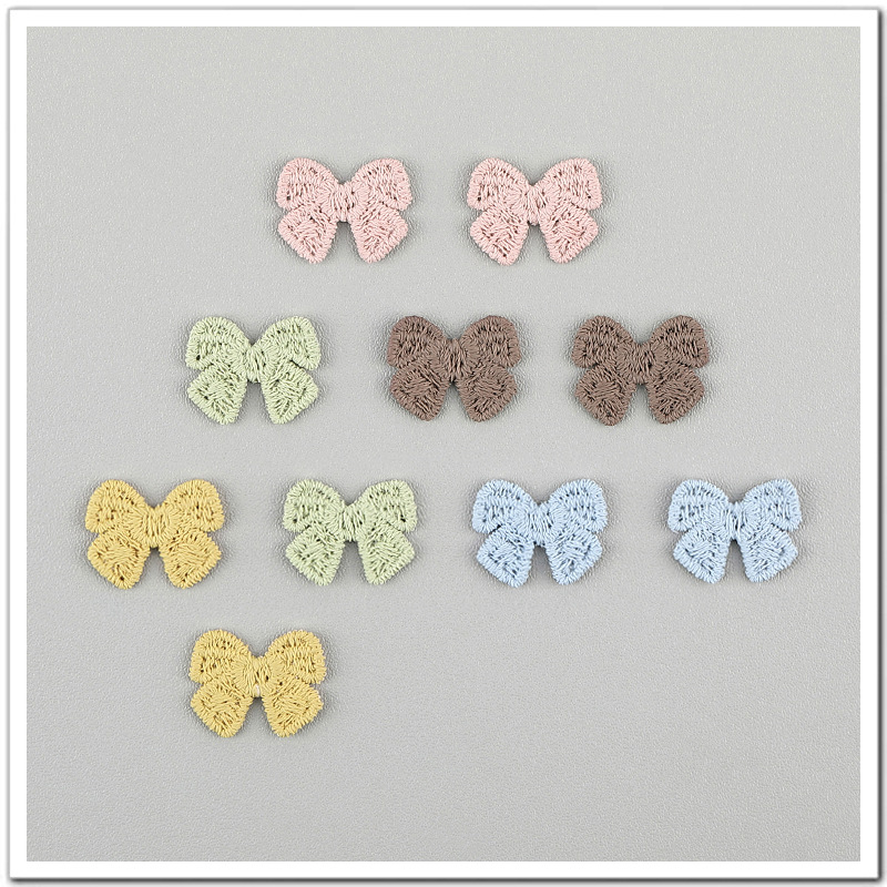 蝴蝶结花边刺绣布贴花修补丁贴发夹鞋帽花裤袜子装饰材料配饰276