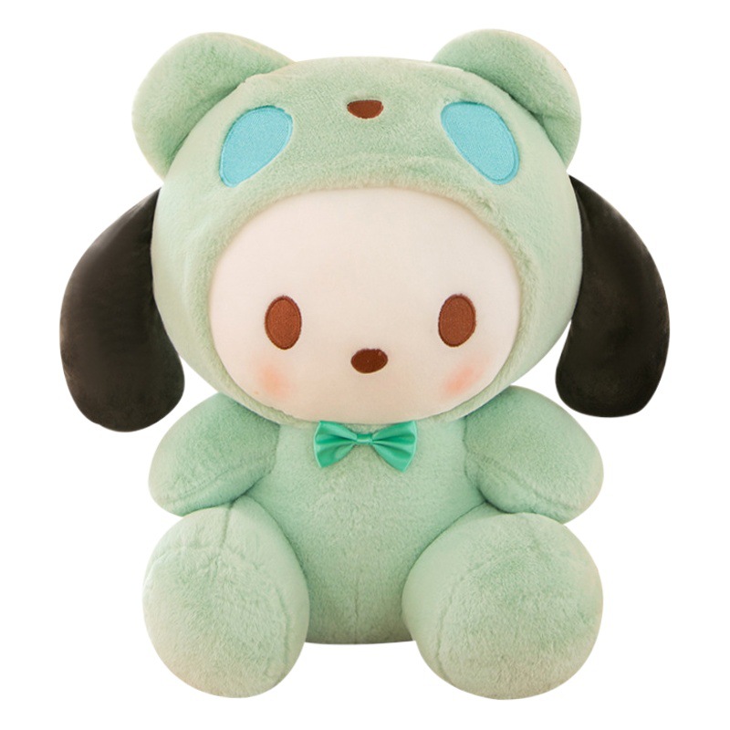 Transformación Linda Oso Blanco de peluche juguete Yugui perro Muñeca muñeca almohada gatito regalo cumpleaños muñeca lote