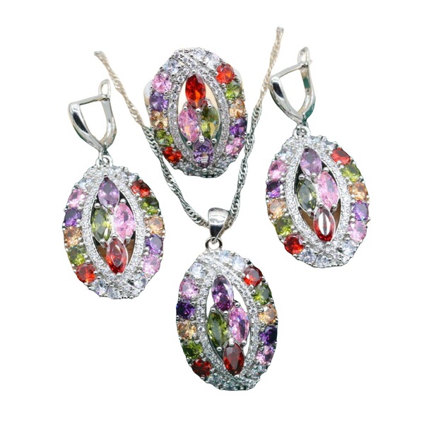 fashionable earrings with zircon