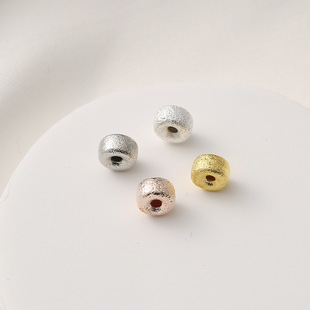 New Copper Wheel Frosted Beads 4-10mm Wheel Beads diy Jewelry Beading Accessories Bracelet Beads Spacer Beads