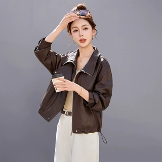 皮衣外套女短款2026新款春秋小个子气质复古休闲洋派PU皮机车夹克