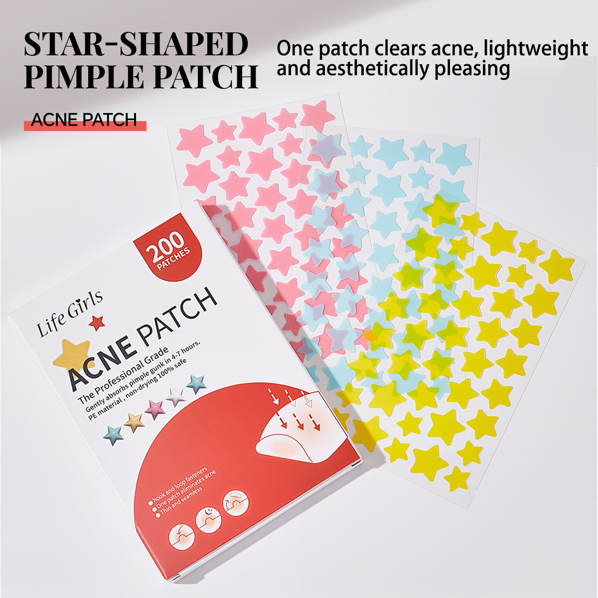 Life Girl Star Acne Paste Pro-Pel Skin Breathable Skin Acne Limpie Acne suave Acne Cross-Border Herramientas de belleza