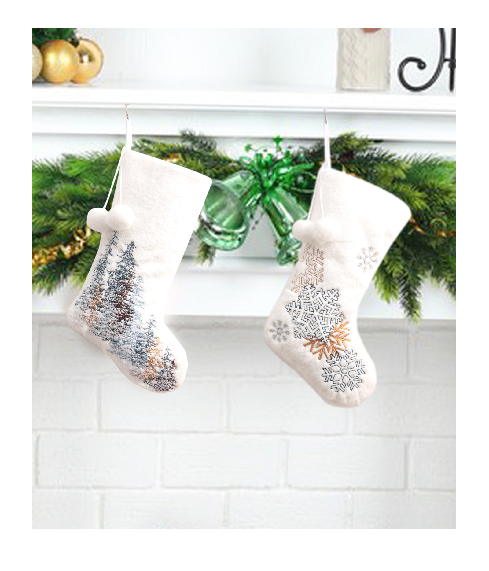 Christmas Cute Snowflake Cloth Party Hanging Ornaments display picture 4