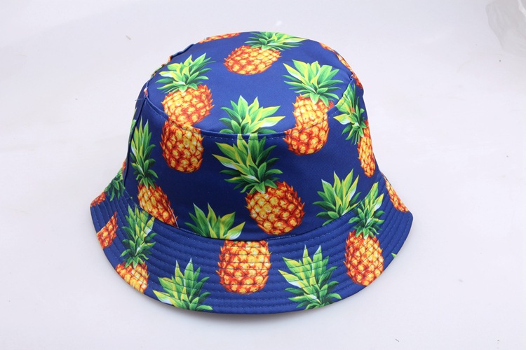 Unisex Basic Pineapple Flat Eaves Bucket Hat display picture 8