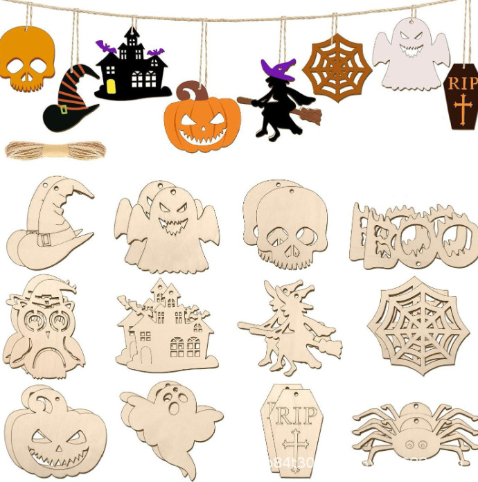 DIY Handmade Craft Wooden Puzzle Blanks Decorative Toy Set for Children Assembly and Painting