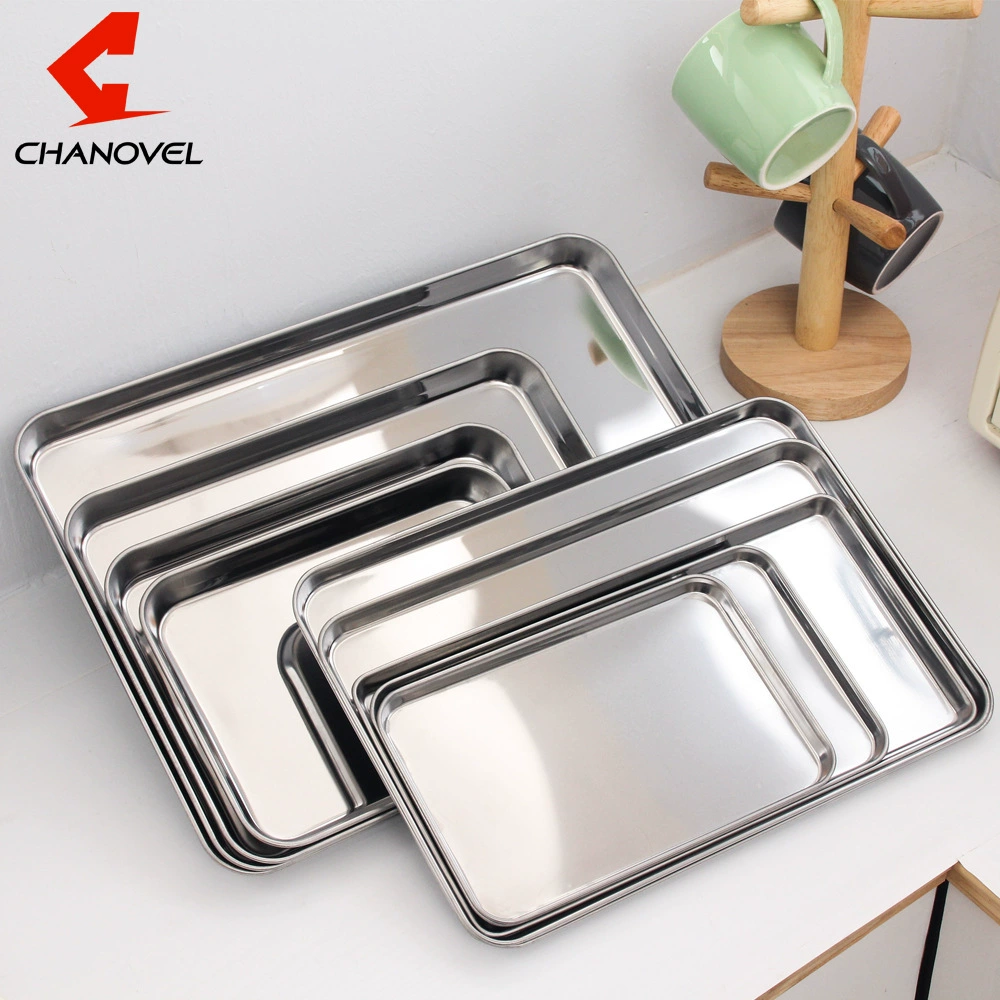 Нержавеющая сталь колбасная плита прямоугольная холодная кожаная тарелка поднос ресторан отель японская плоская тарелка Кулинария поднос для воды