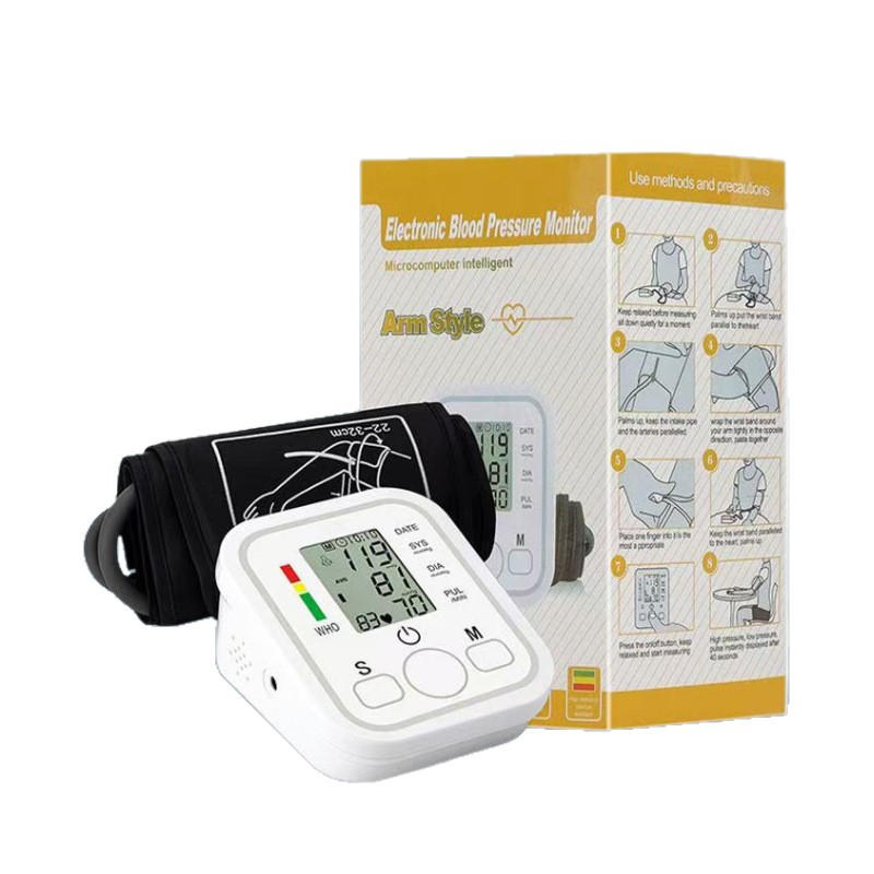 Fabricante de esfigmomanómetros electrónicos inteligentes totalmente automáticos con pantalla grande de voz de salida de esfigmomanómetros de brazo de alta precisión explosivos transfronterizos image 6