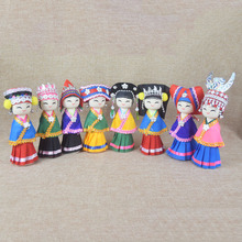 热销云南少数民族手工木偶卡通娃娃旅游家居工艺品摆件批发