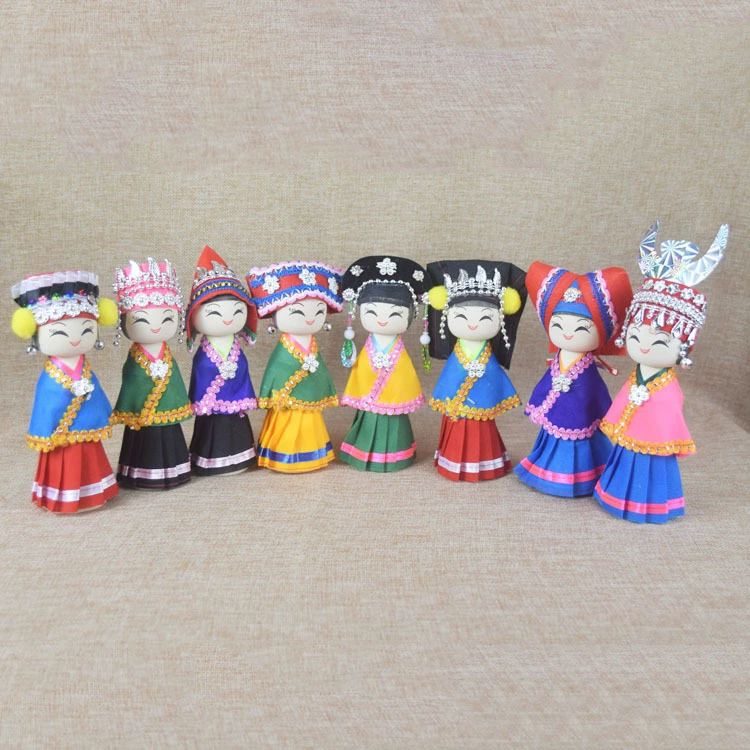 Хит продаж Юньнань этническая меньшинность ручной работы кукла мультфильм кукла путешествия домашние ремесла украшения оптом