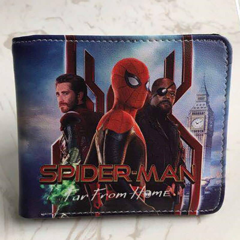 Superhéroe de dibujos animados anime periférico corto Niños estudiante masculino y femenino Cartera de dibujos animados cartera titular de la tarjeta