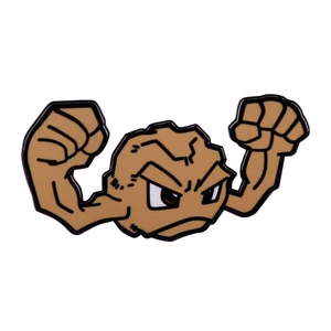 Angry Little Punch Stone Brooch Handheld Game Pokémon Inspired Badge