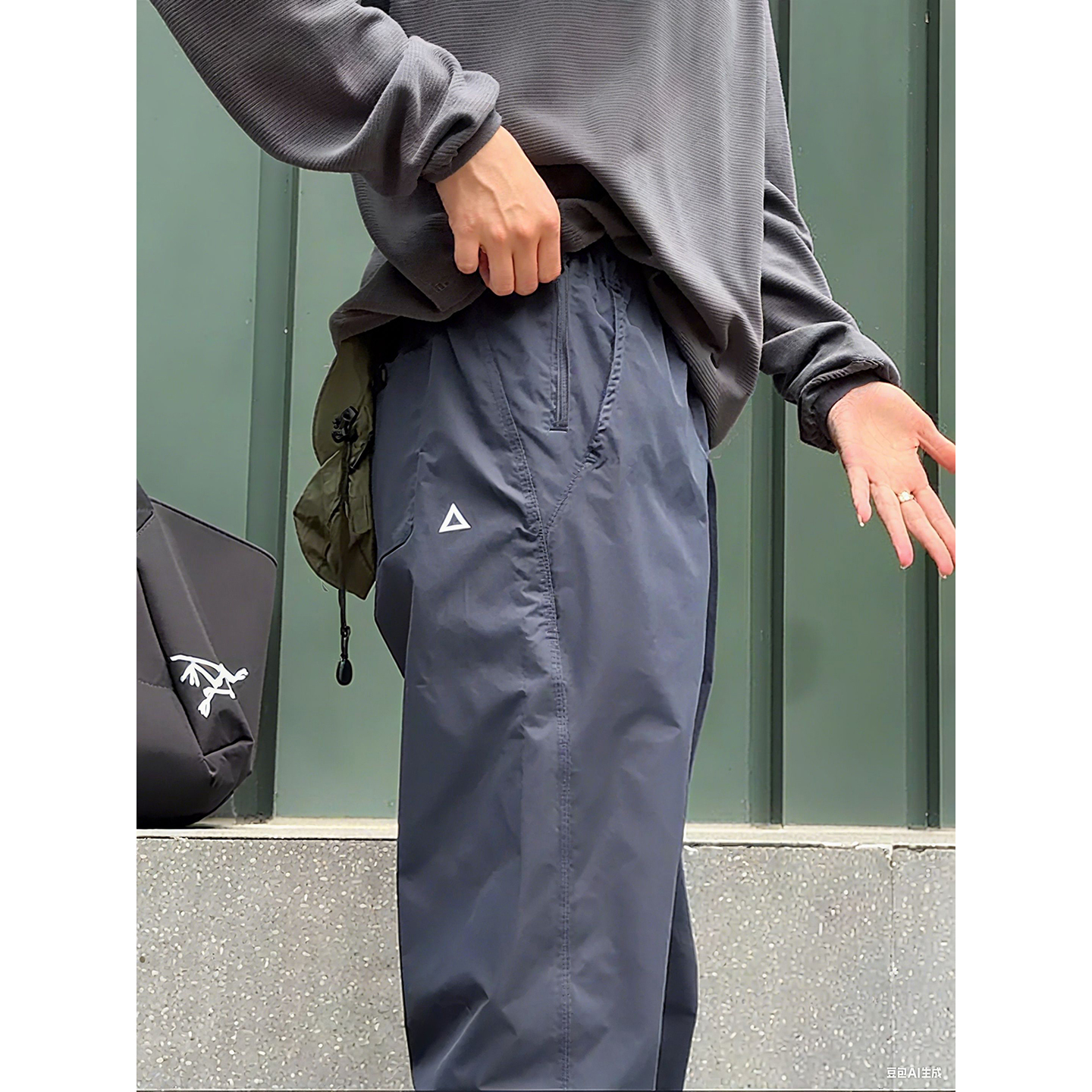 Autumn Popular Triangle Logo Jacket Men's American Functional Waterproof Quick-Drying Pants Outdoor Hiking and Mountaineering Casual Pants