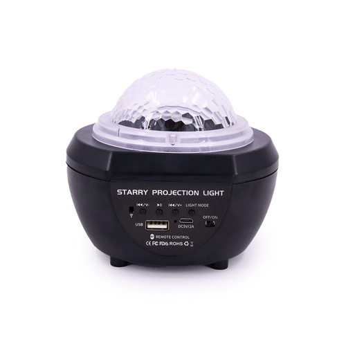 Cross-border LED starry water wave laser projection light 5V Bluetooth music stage light Christmas night light Mini gift