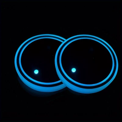 Car Luminous Colorful Led Water Other Automotive Interior Supplies - classic-pack-of-2-car-colorful-water-coasters-led-smart-sensor-ambient-light