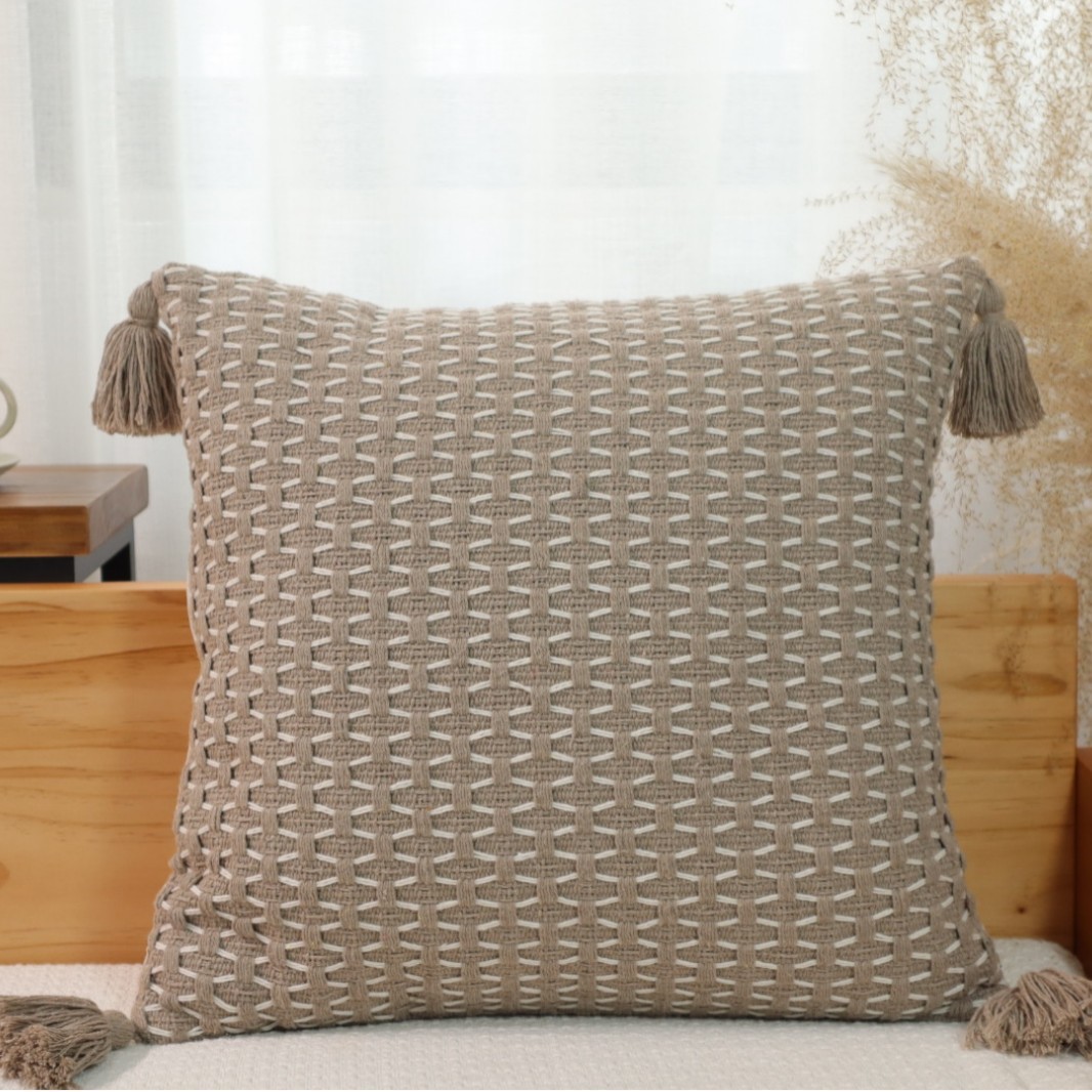 insert silent bohemian veludo bordillo tejido lino geométrico almohada almohada sala de estar sofá dormitorio cojín