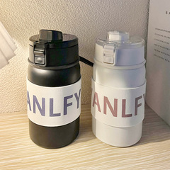 韓版ins簡約字母水杯帶蓋帶吸管極簡風男女通用學校辦公室保溫杯