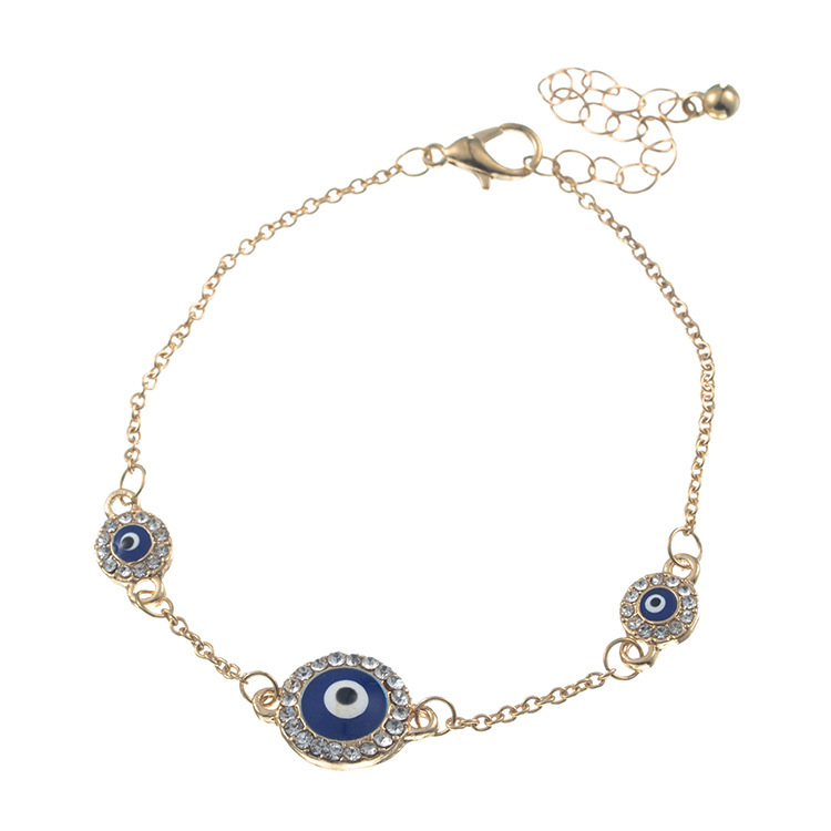 Xiaohongshu Ins Style Simple Gold Bracelet Evil Eye Turkish Blue Eye Bracelet Wholesale Evil Eye Xiaohongshu Ins Style Simple Gold Bracelet Evil Eye Turkish Blue Eye Bracelet Wholesale Evil Eye