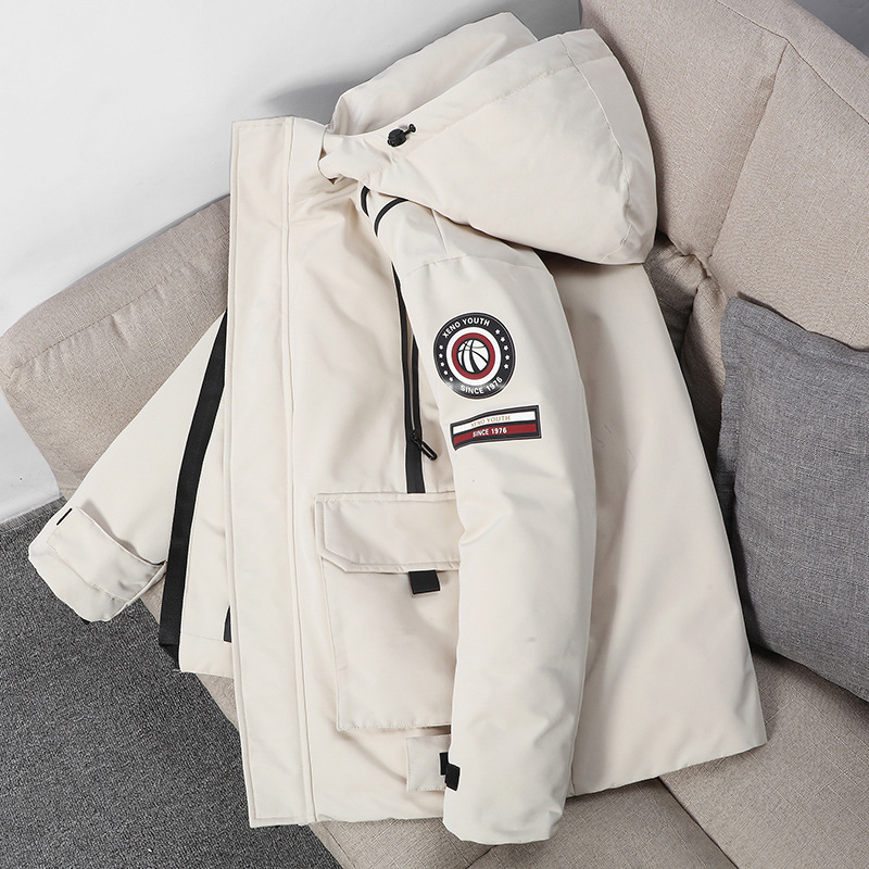 Neu für Männer, kurzer Stil, dicker Wintermantel für Männer, Jugend-Unisex-Arbeitskleidung, trendige Daunenjacke_voghion.com