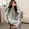 Mary Short sleeved pajamas summer Cropped Trousers Home Furnishings suit Simplicity modal Thin section suit Spring and summer