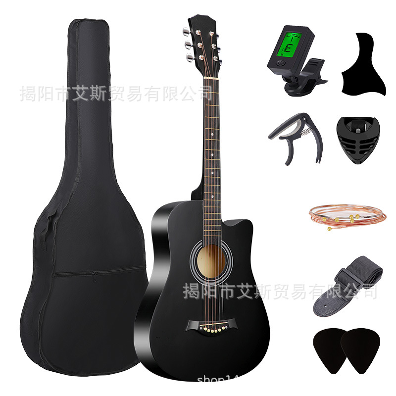 Guitarra para principiantes, chicas, baladas, guitarra de 38 pulgadas para principiantes, guitarra especial para niños, instrumento de práctica
