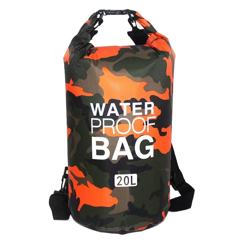 Трансграничный водонепроницаемый мешок камуфляж 210ПВХ водонепроницаемый мешок на открытом воздухе многофункциональный плавательный портативный ручей водонепроницаемый ведро спот