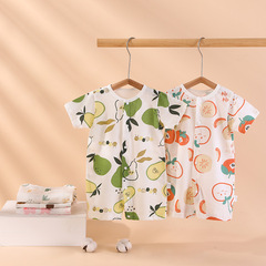 Newborn baby suit, pure cotton, potty suit, summer, thin, baby clothes, summer sleepwear, onesie, crawling suit, short sleeve